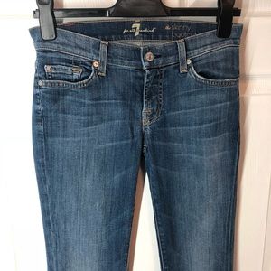 7 FOR ALL MANKIND SKINNY BOOTCUT DARK WASH Womens